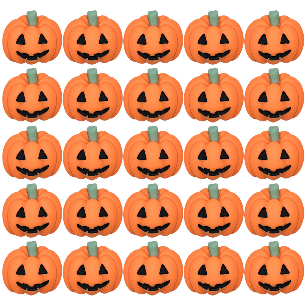 Craft Embellishment - 50Pcs Mini Resin Pumpkin Charms Tiny