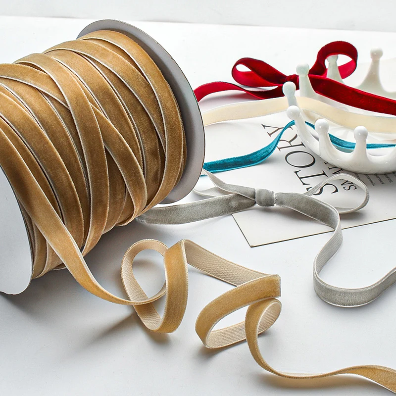50Yards/roll Velvet Flocking R - Velvet Ribbon Roll ulasan dan harga