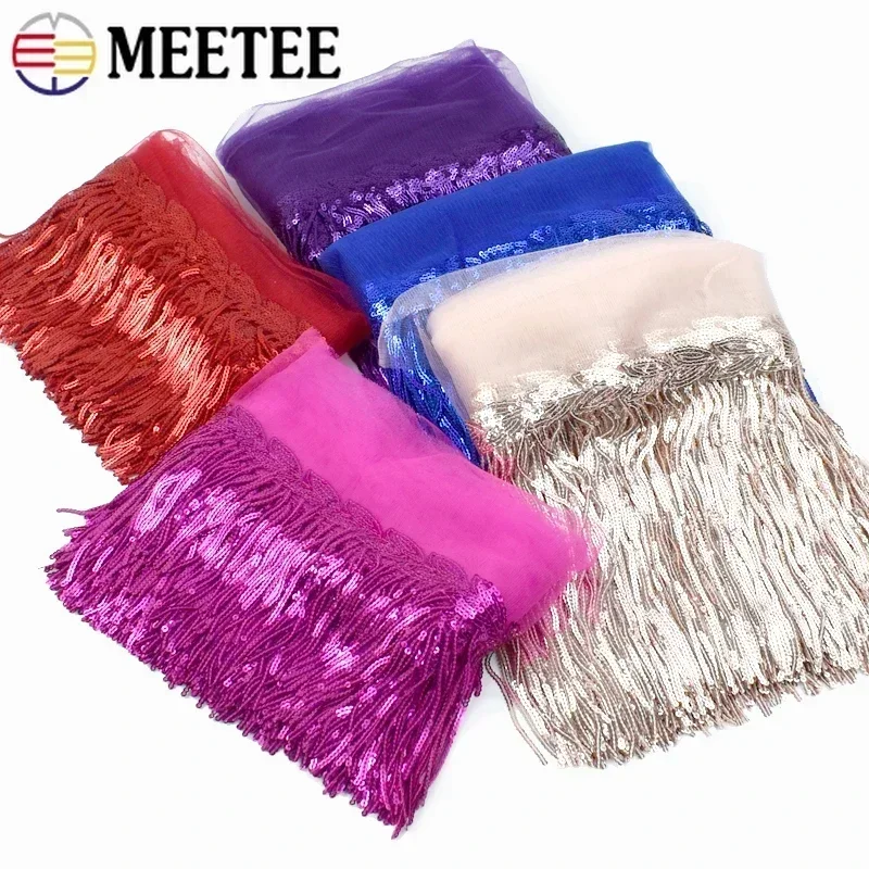 2/5/10Yards Sequin Embroidery  - Fringe Ribbon Sewing ulasan dan harga