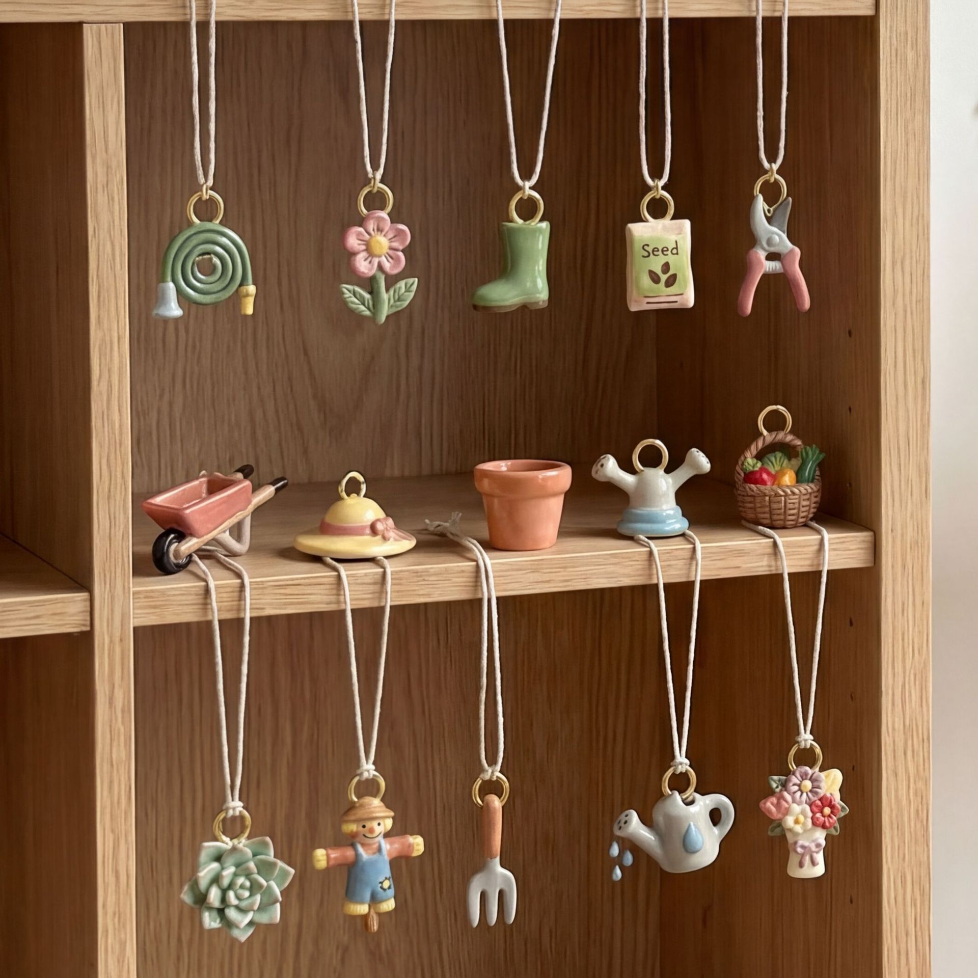 5Pcs Garden Series Fork Charms - Embellishment Crafts ulasan dan harga