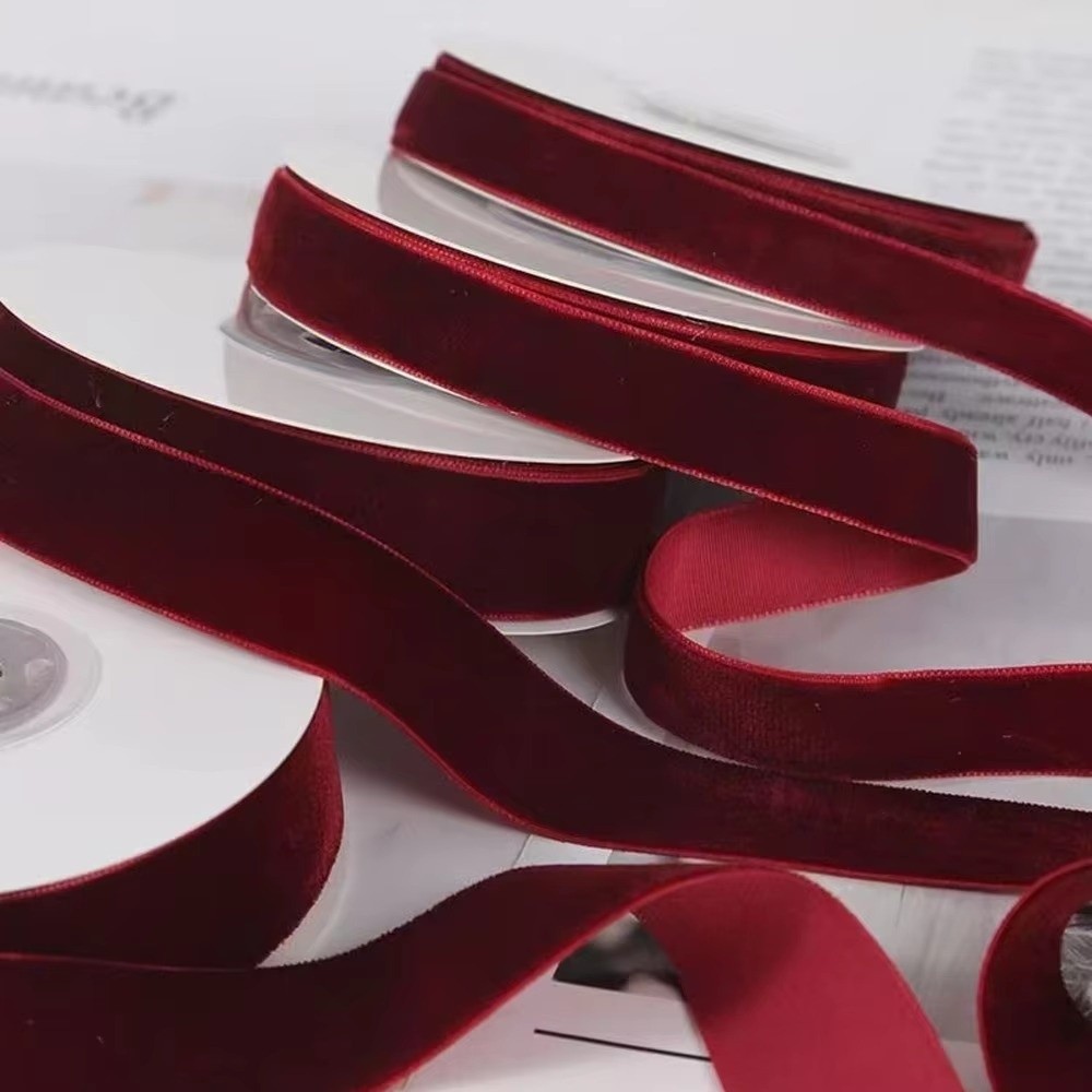 5 Yards/Roll Velvet Ribbon DIY - Velvet Ribbon Roll ulasan dan harga