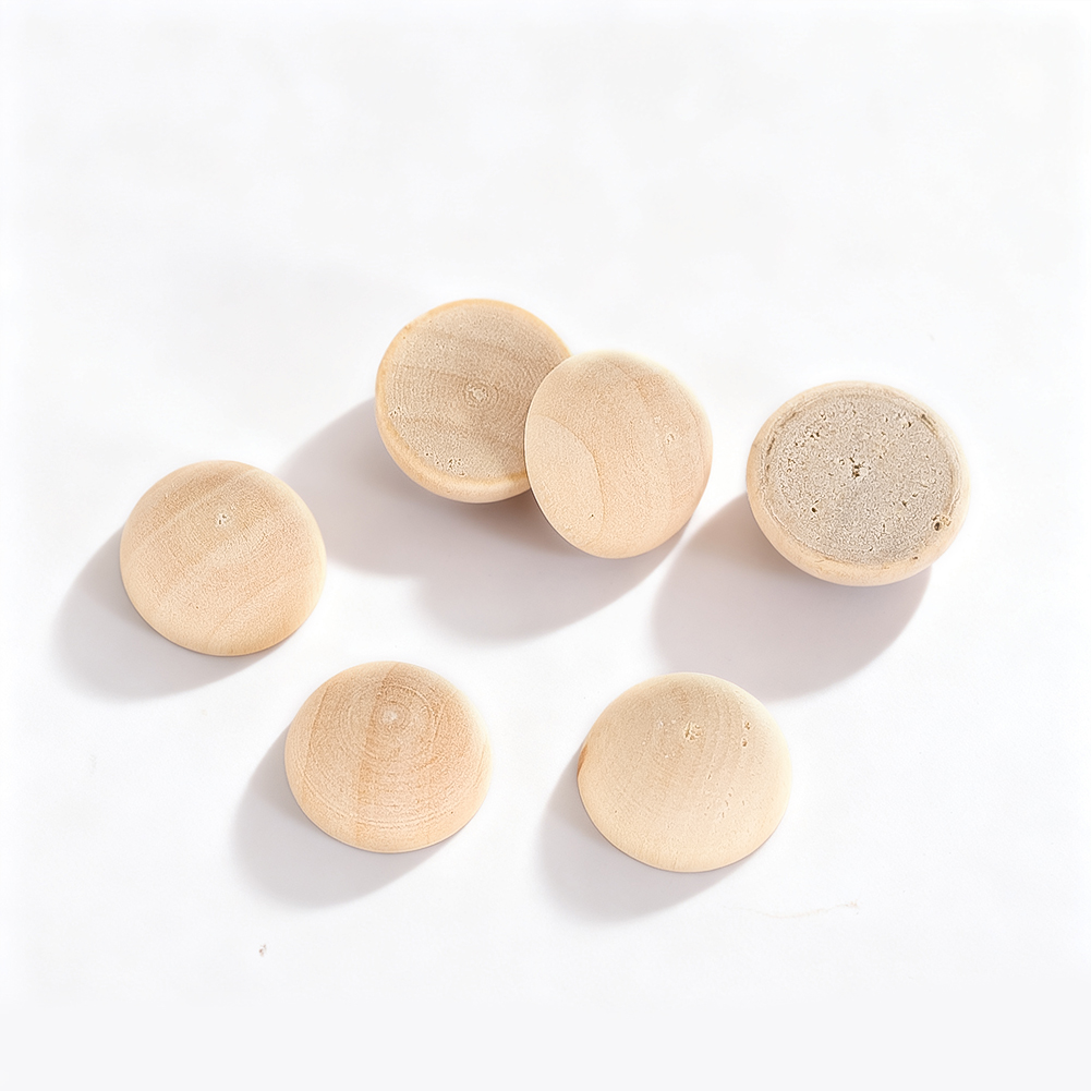 120pcs 15mm Half Wood Balls Un - Embellish Craft ulasan dan harga
